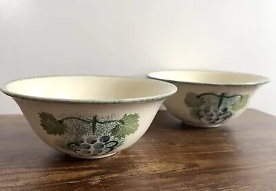 Buy Poole Pottery Vineyard - Rare Vintage 1993 Hand Painted 6.5 /17cm Bowls X2 • 29.99£