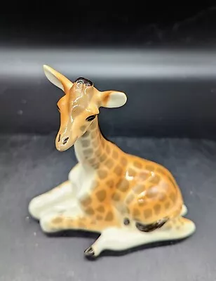 Buy Vintage Lomonosov LFZ Porcelain Figurine Sitting Giraffe  Russia Stamped 5.25  • 45.51£