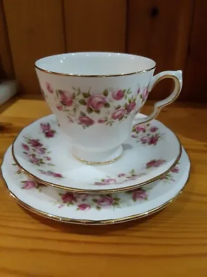 Buy Colclough Cascade Roses Trio. Cup, Saucer And Tea Plate  Beautiful Pink Roses. • 7.99£