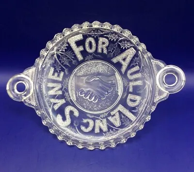 Buy Antique Rare Flint Glass Dish 'Auld Lang Syne' By George Davidson C1880's • 5£