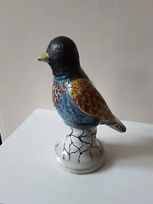 Buy 18th Century Tin Glazed Polychrome Delft Bird Figurine • 95£
