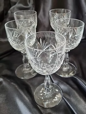 Buy Royal Albert Cut Glass Wine Port Sherry  Glasses X 5  • 39.99£