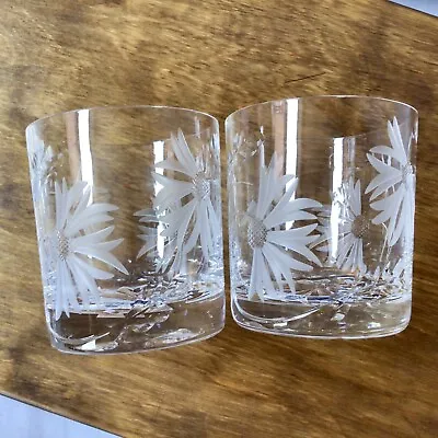 Buy Royal Brierley Cornflower Pattern Two Old Fashioned Whiskey Made In England • 60£