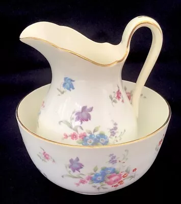 Buy Hammersley & Co Bone China Victorian Medium Jug & Bowl. Delicate Floral Pattern • 12£
