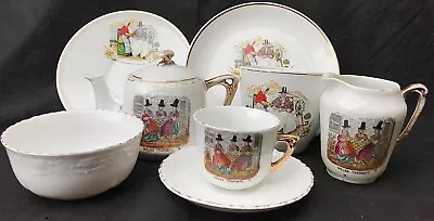 Buy Rare Vintage 1940s 'Welsh Tea Party' Barker Bros Tudor Ware Tea Set • 25£
