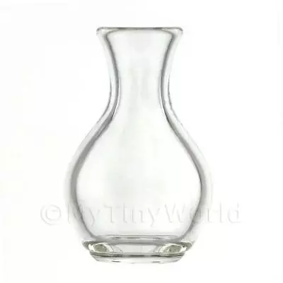 Buy Dolls House Miniature Handmade Beautiful Curved Glass Vase  • 3.60£