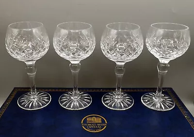 Buy Vintage Thomas Webb Crystal (Warwick Ptn) Boxed Set Of 4 Hock/Wine Glasses • 30£