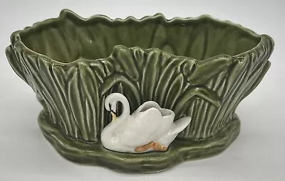 Buy Sylvac 4394 Swan Pond Grass Vase Planter Green Pottery Ceramic Vintage • 25£