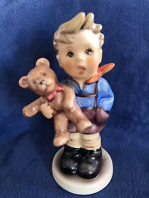 Buy Goebel Hummel Figurine Christmas Gift 1998 Boy With Teddy Bear  Boxed • 25£
