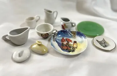 Buy Miniature Tea Cup Saucers Vintage Set 10 Mixed Lot Hand Painted Porcelain Doll • 25.45£