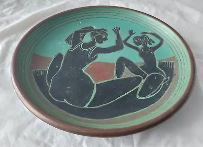 Buy Probably Scandinavian Art Pottery Dish, Signed To Base, Funky Figurative Design • 110£