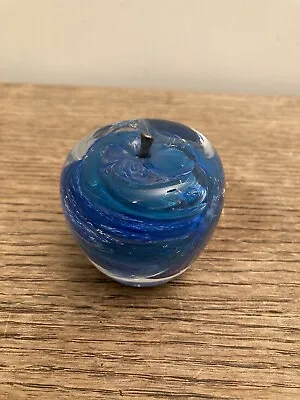 Buy Blue Apple Inspired Glass Paper Weight By Alum Bay Glass • 9£