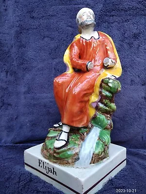Buy Large 11  Antique Early 1800s Staffordshire Pearlware Pottery Figure Elijah • 23£