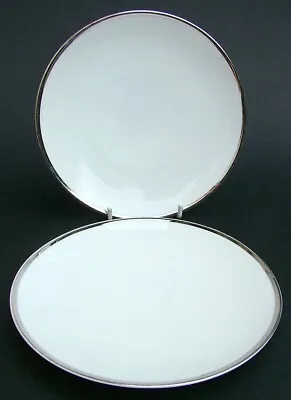 Buy TWO Thomas Germany Medallion 798 Wide Platinum Salad Starter Plates 21cm In VGC • 9.95£