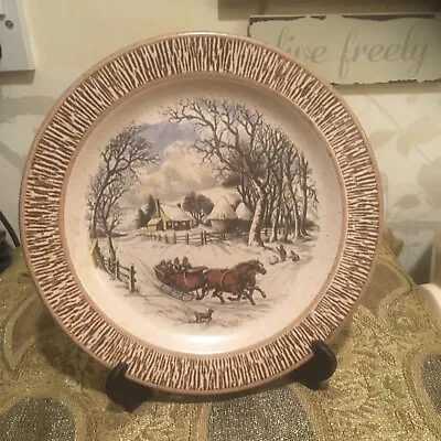 Buy Vintage Ceramic Plate Purbeck Pottery Horse & Carriage  Collectors Plate...#21 • 3.38£