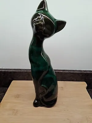 Buy Vintage Green Mountain Canadian Pottery Drip Glazed Siamese Cat  • 24.99£
