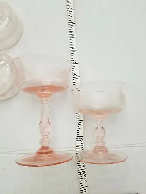 Buy Vintage Pink Depression Glassware Lot 6 • 56.78£