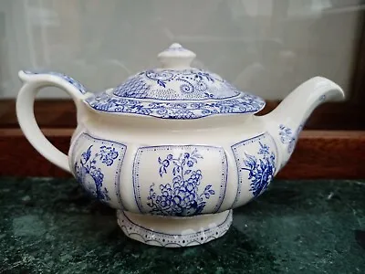 Buy Vintage James Sadler White And Blue One Cup Teapot • 10£