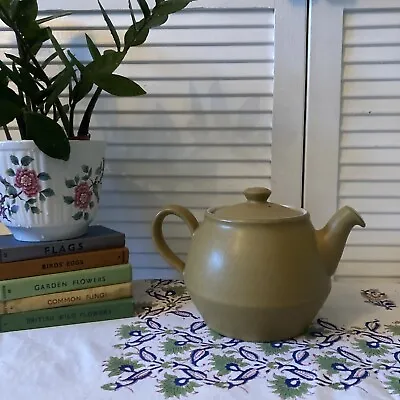 Buy Vintage Denby Stonewear Tea Pot Mustard Colour Earthenware Ode • 32.99£