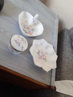 Buy Aynsley China Little Sweetheart Dish X2 And Small Pill Box • 6£