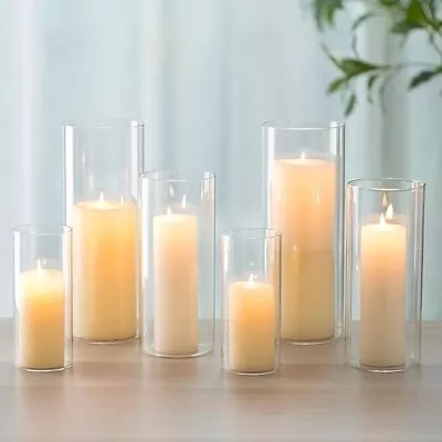 Buy Romadedi Hurricane Candle Holders Glass - 2nr Sets Of 3 • 19.99£