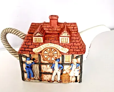 Buy Christopher Wren Fine China Teapot Staffordshire Decorative The Lord Nelson Pub  • 10£