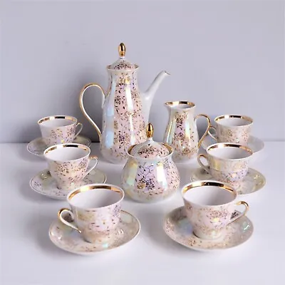 Buy Fine China Coffee Set For 6, Demitasse Cups And Saucers, Porcelain Espresso Set • 76.15£