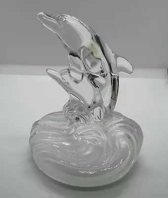 Buy Cristal D'Arques Glass Crystal Dolphins Figurine • 5£