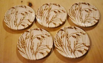 Buy 5 X English Ironstone Tableware Coasters Wheat Pattern • 9.99£