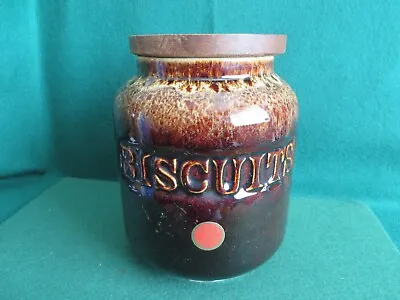 Buy Vintage 1979 Fosters Studio Pottery Biscuit  Cannister, Never Been Used EX COND • 10£