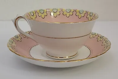 Buy Pink Daisy England Teacup And Saucer Set Plant Tuscan China • 24.66£