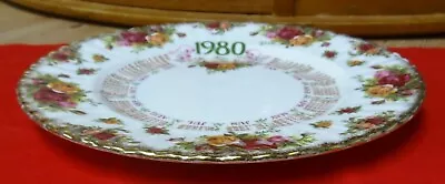 Buy Royal Albert 1980 Calendar Bone China Old Country Roses Pattern Decorative Plate • 3£