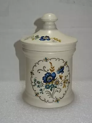 Buy Ceramic Jar With Lid Decorated With Flowers. Purbeck Ceramics Swanage • 12.50£