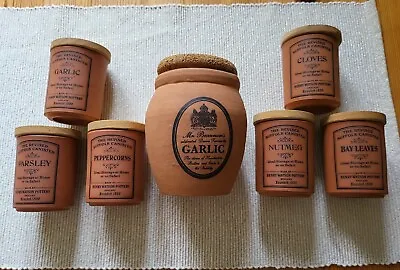 Buy 6 X The Revised Suffolk Canister Spice Jars Henry Watson Pottery & Garlic Pot  • 28£