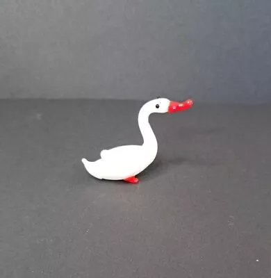 Buy Vintage Hand Blown Art Glass Duck /Goose Miniature Figurine 1.5  • 9.44£