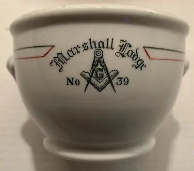 Buy 1910s - 1920s MARSHALL LODGE NO. 39 MASONIC RESTAURANT WARE BOWL, LYNCHBURG, VA • 142.30£