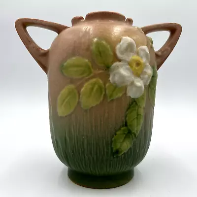 Buy Roseville 979-6 Dogwood 6.25” Green To Pink Vase W Small Chip On Rim • 28.84£