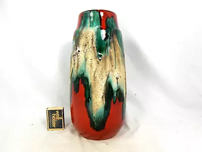 Buy Beautiful Glazed 70s Design Scheurich Fat Lava Pottery Ceramic Vase 203 - 26 • 133.44£