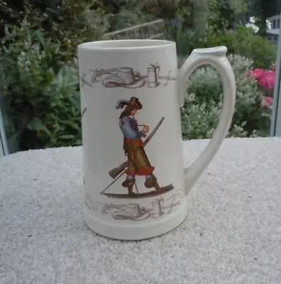 Buy Vintage Holkham England Pottery Tankard Mug Musketeers Cavaliers • 6.50£