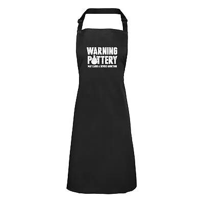 Buy Warning Pottery Apron Mens Womens May Cause A Severe Addiction BBQ Chef DIY Cook • 13.99£