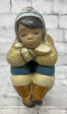 Buy Lladro Gres Finish  Pensive Inuit Boy  Figure ( PG158R) • 9£