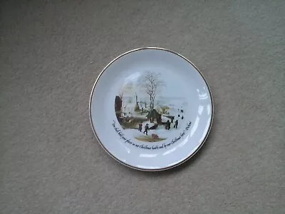 Buy Decorative Christmas Plate,( Dickens Verse.) 10 Dia. Crown Devon.(Very Festive.) • 11.99£