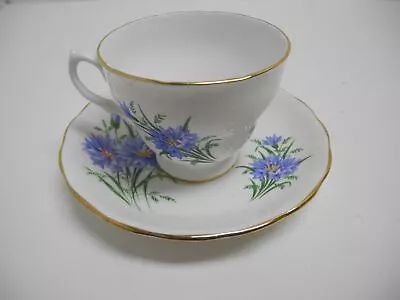 Buy Royal Vale Bachelor Buttons Pattern 7513 Bone China Cup & Saucer Made In England • 17.31£