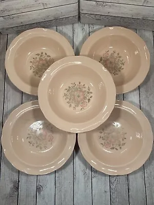 Buy 5x Grindley Peach Petal Ware Bowls - Dishes Pink Flowers • 14.99£