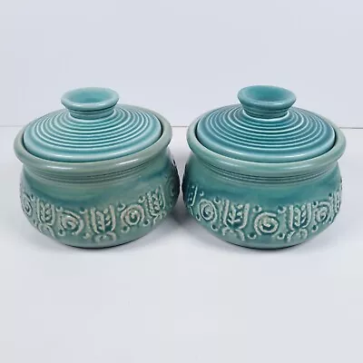 Buy Shorter & Son Teal Blue Lidded Casserole Bowls Vintage England Set Of 2 • 39.19£