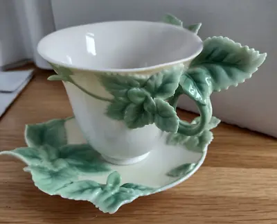 Buy Franz Porcelain Mint Tea Cup & Saucer (FZ00163) • 55£