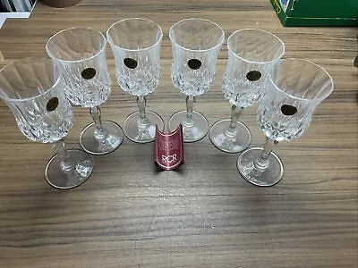 Buy Set Of 6 Royal Crystal Rock Italian Wine Glasses • 20£
