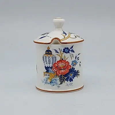 Buy Vintage Fine Bone China Crown Staffordshire England Pagoda Jam Jelly Mustard Jar • 14.39£