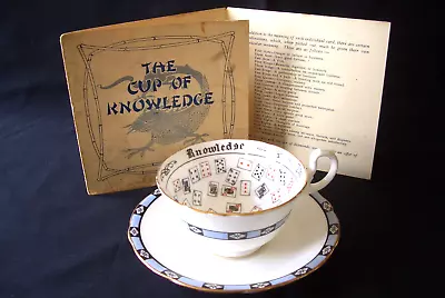 Buy Vintage Aynsley 'Cup Of Knowledge' Cup & Saucer With Fortune Telling Leaflet • 21£