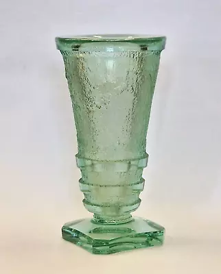 Buy Daum Nancy Art Deco Glass Vase, Acid Etched, Clear Sea Green, Circa 1930, • 1,600£